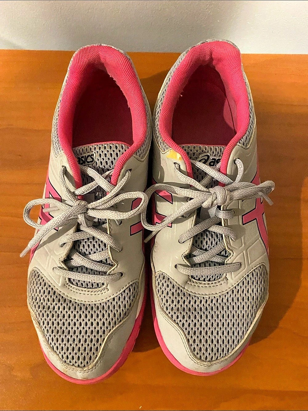 ASICS GEL-Rocket Gray & Pink Athletic Shoes